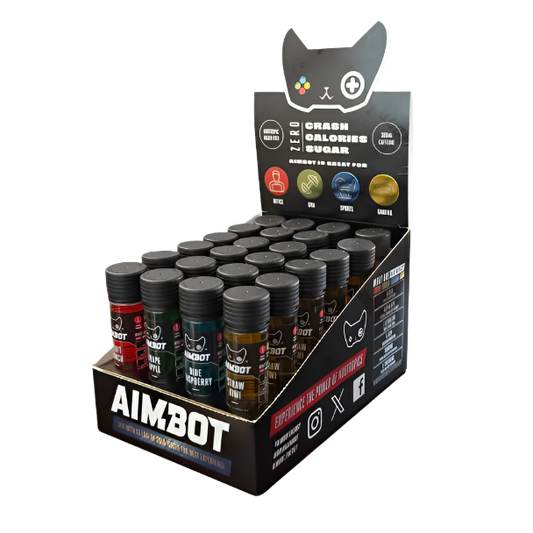 Aimbot Energy Boost 24-Pack – Focus & Fuel | Sugar-Free | Zero Calories | 300mg Caffeine + Nootropics