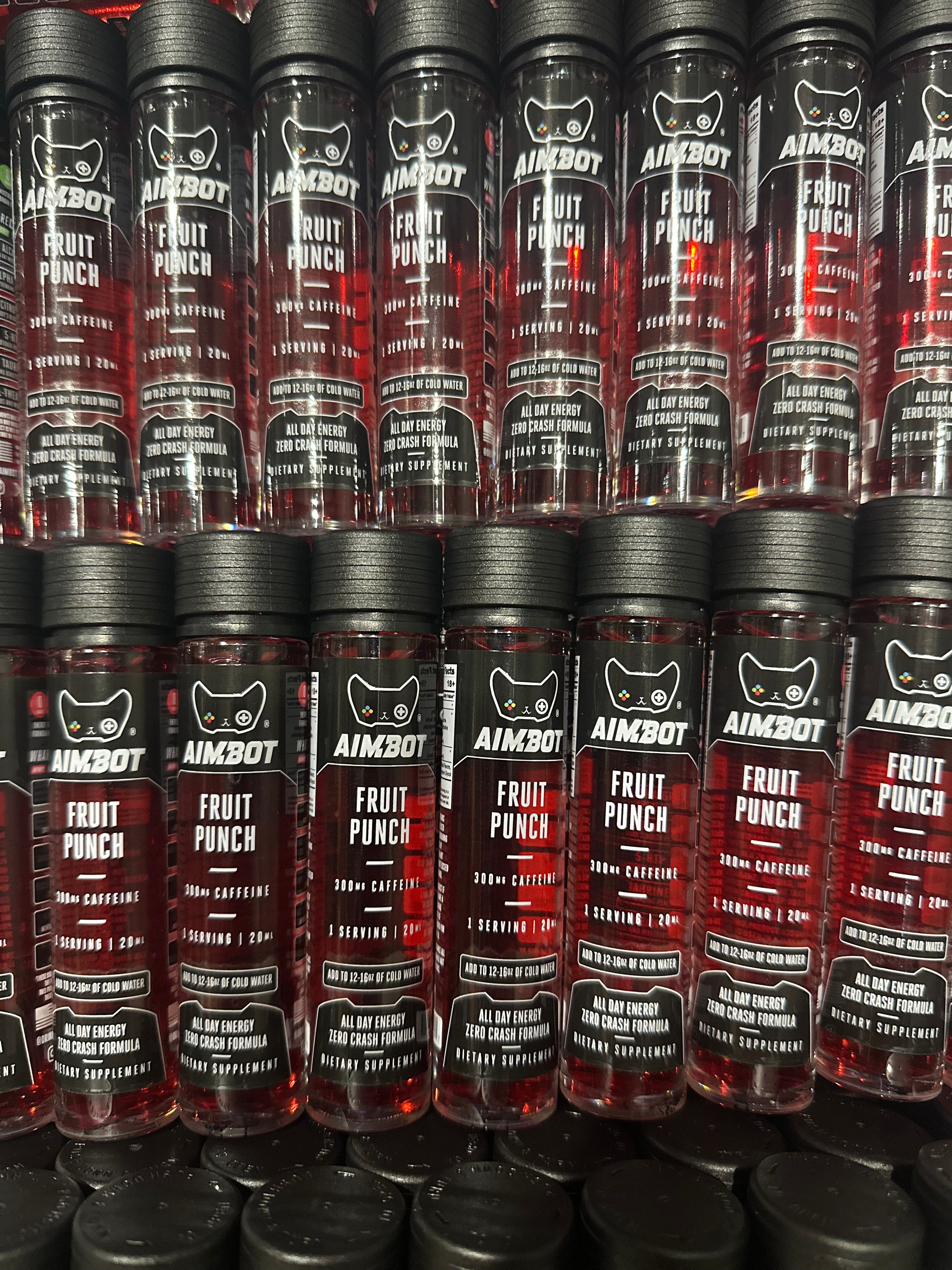 Aimbot Energy Boost – Fruit Punch – Focus & Fuel | Sugar-Free | Zero Calories | 300mg Caffeine + Nootropics