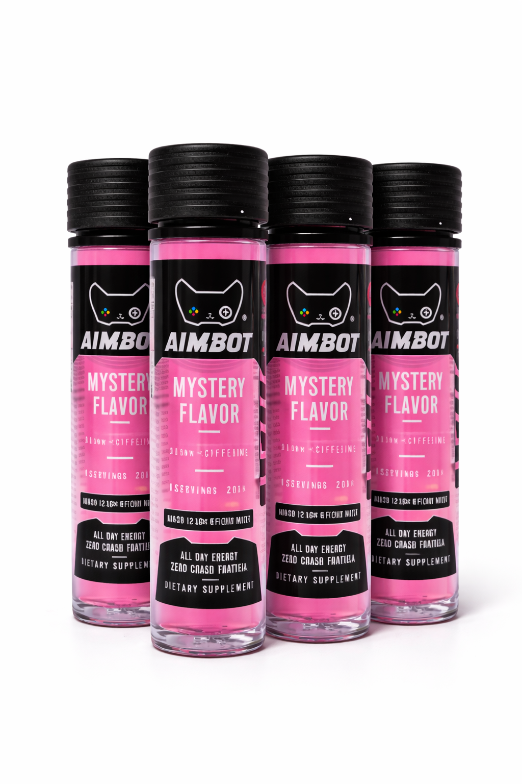 Aimbot Energy⁉️Mystery Flavor⁉️4-Pack Sampler – Sugar-Free | Zero Calories | Caffeine + Nootropics