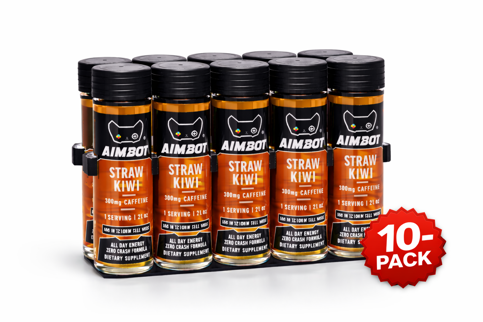 Aimbot Energy Boost 10-Pack – Focus & Fuel | Sugar-Free | Zero Calories | 300mg Caffeine + Nootropics