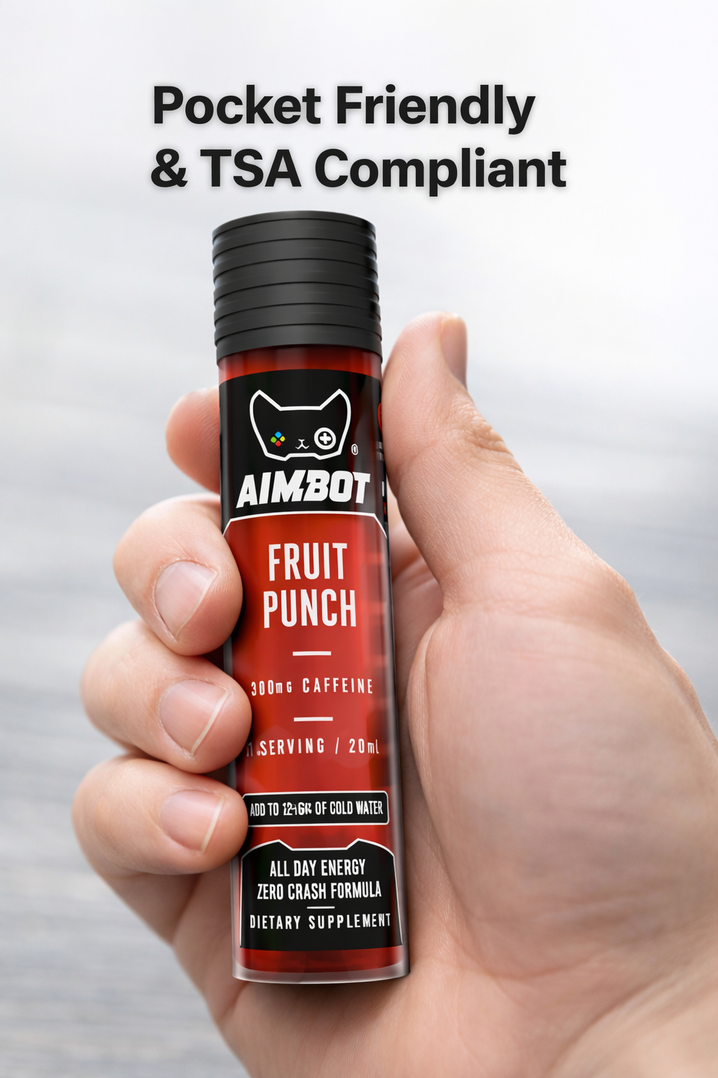 Aimbot Energy Boost – Fruit Punch – Focus & Fuel | Sugar-Free | Zero Calories | 300mg Caffeine + Nootropics
