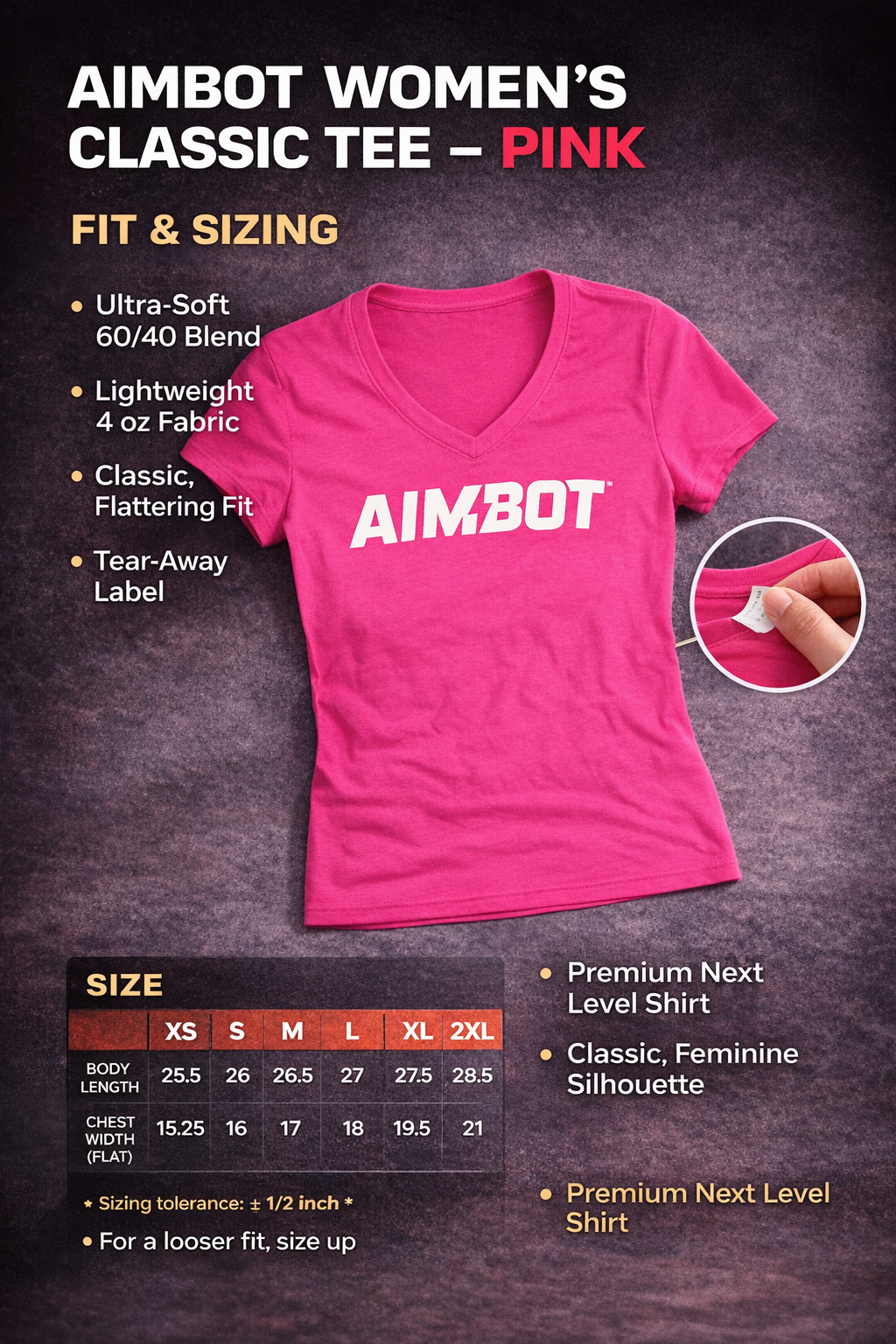 🎮 Aimbot Women’s Classic Tee - Pink