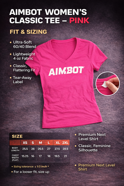 🎮 Aimbot Women’s Classic Tee - Pink
