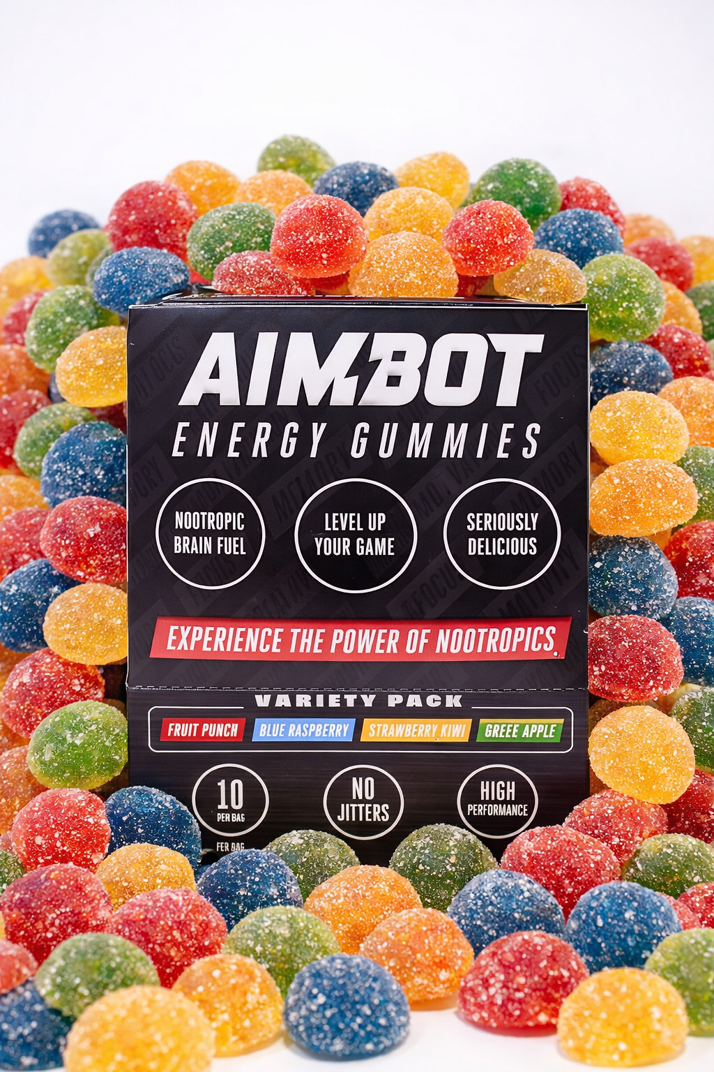 Aimbot Energy Boost 50ct (Box) – Energy Gummies – Focus & Fuel | Power-Packed Caffeine Gummies