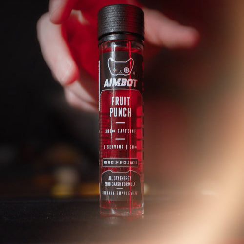 Aimbot Energy Boost – Fruit Punch – Focus & Fuel | Sugar-Free | Zero Calories | 300mg Caffeine + Nootropics