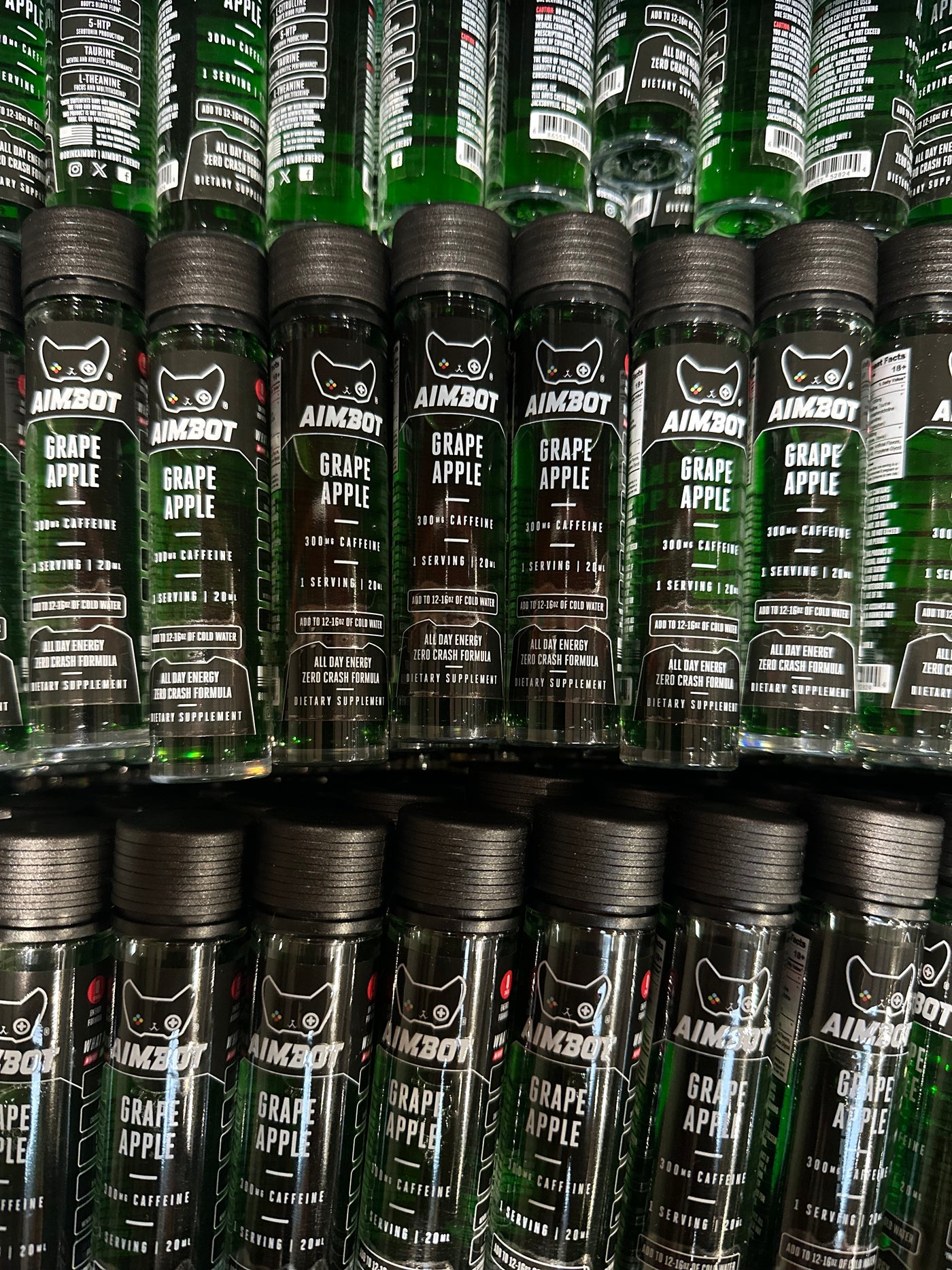 Aimbot Energy Boost – Grape Apple  – Focus & Fuel | Sugar-Free | Zero Calories | 300mg Caffeine + Nootropics
