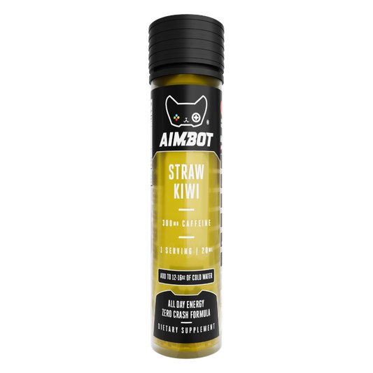 Aimbot Energy Boost – Strawberry Kiwi – Focus & Fuel | Sugar-Free | Zero Calories | 300mg Caffeine + Nootropics
