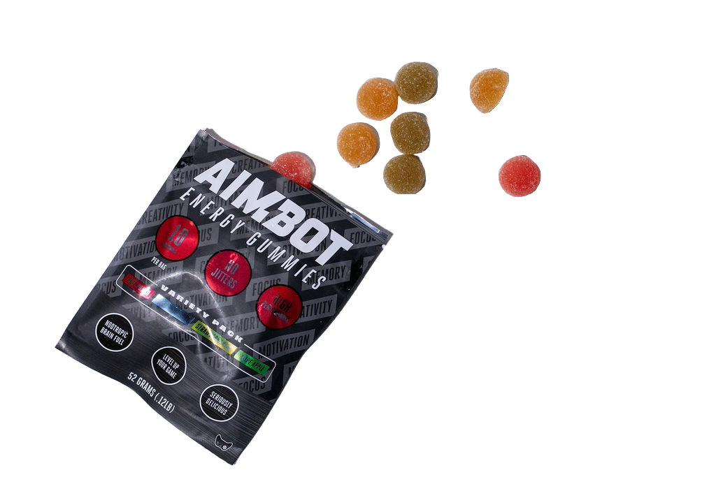 Aimbot Energy Boost 50ct (Box) – Energy Gummies – Focus & Fuel | Power-Packed Caffeine Gummies