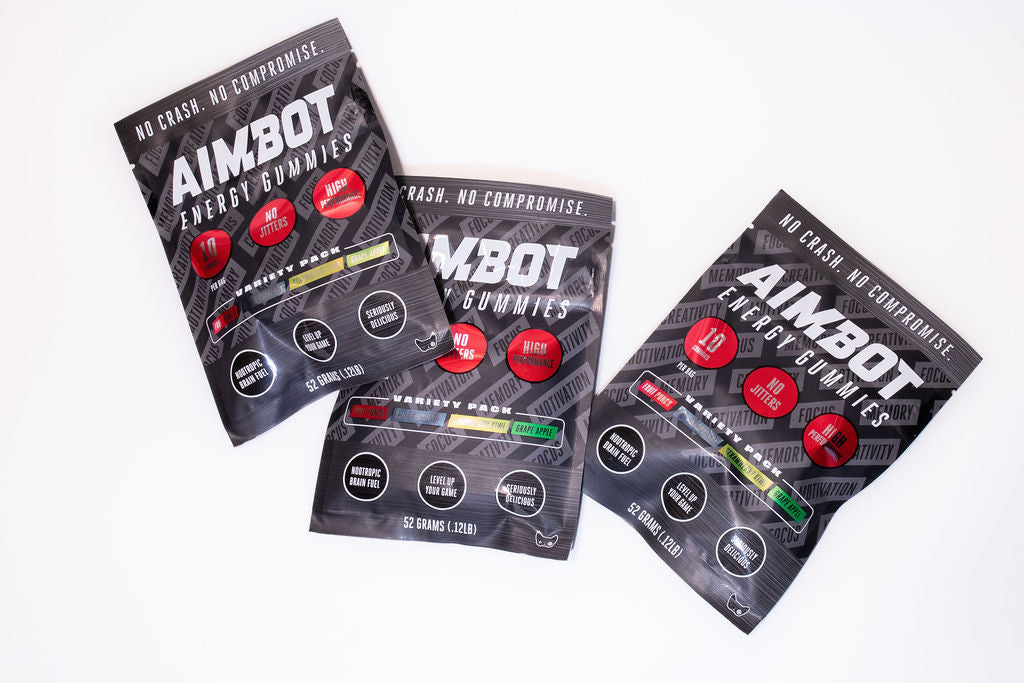Aimbot Energy Boost 50ct (Box) – Energy Gummies – Focus & Fuel | Power-Packed Caffeine Gummies
