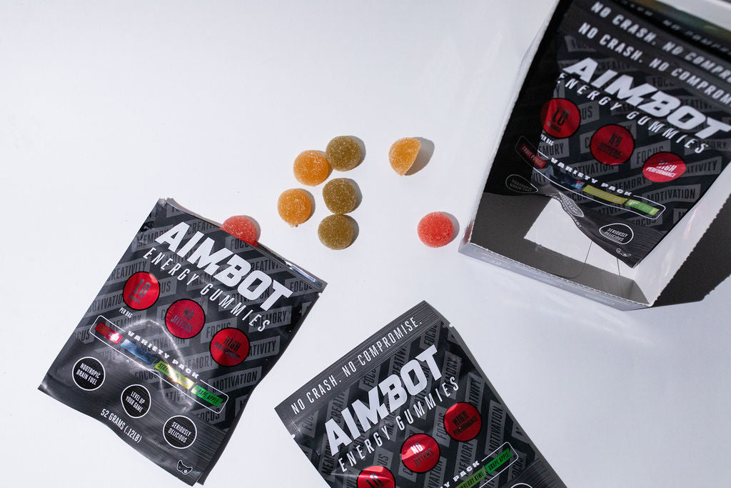 Aimbot Energy Boost 50ct (Box) – Energy Gummies – Focus & Fuel | Power-Packed Caffeine Gummies
